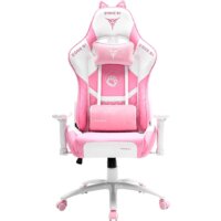 Игровое (геймерское) кресло Zone51 Kitty Meow (розовый/белый) - Изображение №2 — Chaika Market