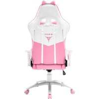 Игровое (геймерское) кресло Zone51 Kitty Meow (розовый/белый) - Изображение №6 — Chaika Market