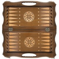 Шахматы/шашки/нарды Haleyan Резные 50 с ручкой kh130-5 - Изображение №3 — Chaika Market