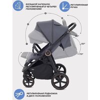 Коляска прогулочная «книга» MOWbaby Trail 2025 MB090 (графит) - Изображение №6 — Chaika Market