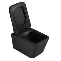 Унитаз подвесной Abber Rechteck AC1201MB-AC0105-AC0121MW (с кнопкой смыва) - Изображение №4 — Chaika Market