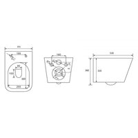 Унитаз подвесной Abber Rechteck AC1201MB-AC0105-AC0121MW (с кнопкой смыва) - Изображение №9 — Chaika Market
