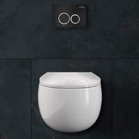 Унитаз подвесной Roxen Egg в комплекте с инсталляцией StounFix Dual Fresh 6 в 1 964010 (кнопка: черный матовый) - Изображение №10 — Chaika Market