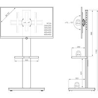 Стойка для телевизора Holder PR-106 (черный) - Изображение №4 — Chaika Market