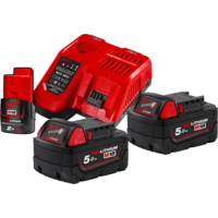 Аккумулятор с зарядным устройством Milwaukee M18 M18NRG-502 4933459217 (2 x 18В/5 Ач + 12В/2 Ач + 12-18В) — Chaika Market