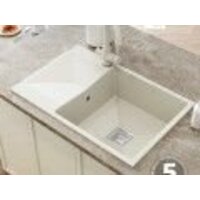 Кухонная мойка Polygran Blade 760 (белый хлопок) - Изображение №2 — Chaika Market