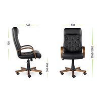 Офисное кресло UTFC Верона В Дерево К-10 D8 К01 (темный орех/черный) - Изображение №3 — Chaika Market