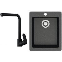Кухонная мойка Berge BR-4200 + Like F8005022 (черный) — Chaika Market