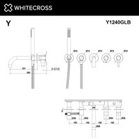 Смеситель Whitecross Y Y1240GLB (брашированное золото) - Изображение №3 — Chaika Market
