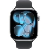 Умные часы Apple Watch Series 11 46 мм (алюминиевый корпус, космический серый/черный, спортивный силиконовый ремешок S/M) - Изображение №2 — Chaika Market