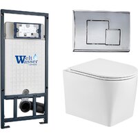 Унитаз подвесной WeltWasser Marberg 507 + Nesenbach 004 GL-WT + Mar 507 SE-CR — Chaika Market