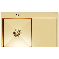 Кухонная мойка Mixline Pro 552918 (золото, с сифоном) - Изображение №1 — Chaika Market