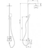 Душевая система  Abber Weiss Insel AF8016N (хром) - Изображение №3 — Chaika Market