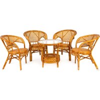Набор садовой мебели TetChair Pelangi (стол/4 кресла, honey) - Изображение №1 — Chaika Market