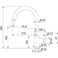 Смеситель Franke Lina 115.0626.055 (оникс) - Изображение №2 — Chaika Market