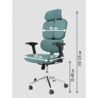 Игровое (геймерское) кресло Jiqiao R6001-ЧЗ (черный/бирюзовый) - Изображение №12 — Chaika Market