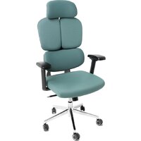 Игровое (геймерское) кресло Jiqiao R6001-ЧЗ (черный/бирюзовый) - Изображение №4 — Chaika Market