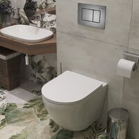 Унитаз подвесной Roxen Antares One Rimless 6 в 1 StounFix Dual Fresh 613423 (оружейная сталь/металл) - Изображение №14 — Chaika Market