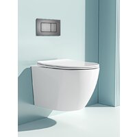 Унитаз подвесной Roxen Antares One Rimless 6 в 1 StounFix Dual Fresh 613423 (оружейная сталь/металл) - Изображение №11 — Chaika Market