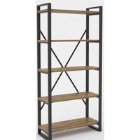 Стеллаж Hype Mebel Стандарт-2 80x200 (черный/дуб галифакс олово) — Chaika Market