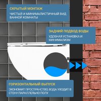 Унитаз подвесной Saniteco KW-99048 + Marberg 507 RD MT-BL + Marberg 507 - Изображение №21 — Chaika Market