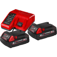 Аккумулятор с зарядным устройством Milwaukee M18 M18NRG-202 4933459213 (2 x 18В/2 Ач + 12-18В) — Chaika Market