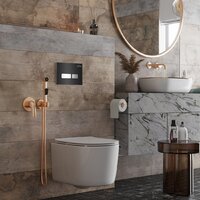 Унитаз подвесной Roxen Simple Compact в комплекте с инсталляцией StounFix Dual Fresh 6 в 1 965318 (кнопка: черное стекло) - Изображение №14 — Chaika Market