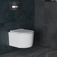 Унитаз подвесной Roxen Simple Compact в комплекте с инсталляцией StounFix Dual Fresh 6 в 1 965318 (кнопка: черное стекло) - Изображение №13 — Chaika Market