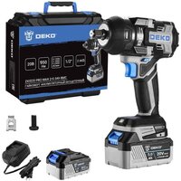 Гайковерт Deko ZKIS20 Pro Max 083-1088 (с 2-мя АКБ, кейс) — Chaika Market