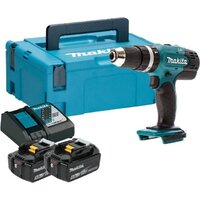 Ударная дрель-шуруповерт Makita DHP453RTJ (с 2-мя АКБ, кейс) — Chaika Market