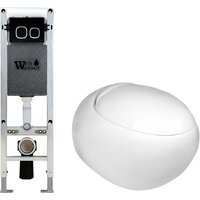 Унитаз подвесной WeltWasser Amberg 350 ST + Jeckenbach 004 GL-WT + Amberg RD-BL — Chaika Market