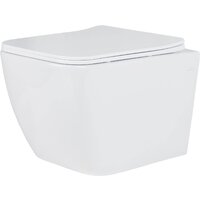 Унитаз подвесной Roxen Cube bidet в комплекте с инсталляцией StounFix Dual Fresh 6 в 1 968472 (кнопка: брашированное золото) - Изображение №5 — Chaika Market