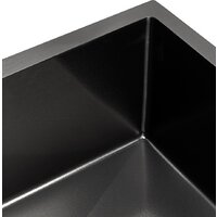 Кухонная мойка ARFEKA ECO AR 550*450 BLACK PVD NANO DECOR VOLCANIC ROCK - Изображение №6 — Chaika Market