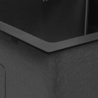 Кухонная мойка ARFEKA ECO AR 550*450 BLACK PVD NANO DECOR VOLCANIC ROCK - Изображение №7 — Chaika Market