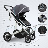 Универсальная коляска Sweet Baby Amare 3в1 (серый) - Изображение №10 — Chaika Market