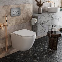 Унитаз подвесной Roxen Antares One Rimless 6 в 1 StounFix Dual Fresh 624013 (оружейная сталь/металл) - Изображение №10 — Chaika Market