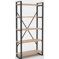 Стеллаж Hype Mebel Стандарт-2 80x200 (черный/дуб галифакс натуральный) — Chaika Market