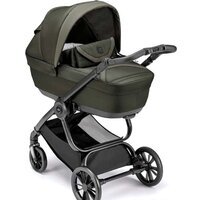 Универсальная коляска CAM Posh (2 в 1, оливковый/рама матовый черный) — Chaika Market