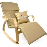 Кресло-качалка Calviano Comfort 1 (светло-бежевый PU) — Chaika Market