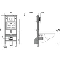 Унитаз подвесной Roxen Boro One Rimless 6 в 1 StounFix Dual Fresh 506177 (кнопка: белый глянец) - Изображение №20 — Chaika Market