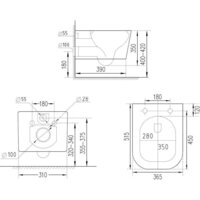 Унитаз подвесной Roxen Boro One Rimless 6 в 1 StounFix Dual Fresh 506177 (кнопка: белый глянец) - Изображение №21 — Chaika Market