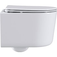 Унитаз подвесной Roxen Simple Compact в комплекте с инсталляцией StounFix Dual Fresh 6 в 1 964407 (кнопка: белое стекло) - Изображение №6 — Chaika Market