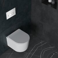 Унитаз подвесной Roxen Simple Compact в комплекте с инсталляцией StounFix Dual Fresh 6 в 1 964407 (кнопка: белое стекло) - Изображение №16 — Chaika Market
