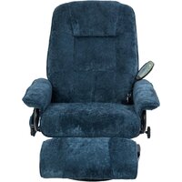 Массажное кресло Calviano 22 (синий плюш) - Изображение №5 — Chaika Market