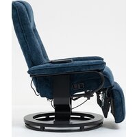Массажное кресло Calviano 22 (синий плюш) - Изображение №3 — Chaika Market
