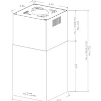 Кухонная вытяжка Korting Cube KHA 45970 W - Изображение №4 — Chaika Market