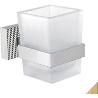 Стакан для зубной щетки и пасты Cezares Prizma-TUMS-03/24 (белый/золото) — Chaika Market