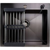 Кухонная мойка Berge 5045 premium Nano Black (черный) — Chaika Market