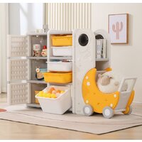 Комод UNIX kids Moon 8 PPTSMOON8YEL (3 полки + 5 ящиков) - Изображение №2 — Chaika Market