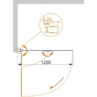 Стеклянная шторка для ванны Cezares ECO-O-V-21-120/140-C-Cr - Изображение №2 — Chaika Market